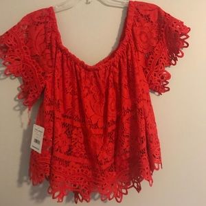 free people crochet off the shoulder top